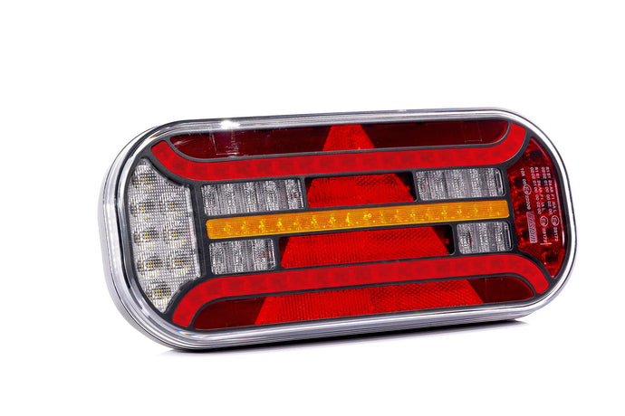 FT610 DI L Universal LED rear lamp with reflective triangle 6-functional.