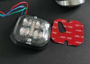 S038 SQUARE SURFACE MOUNT/GRILL LIGHT WITH DUAL COLOUR POSITION LIGHT - AUTOMOTIVE LIGHTING SOLUTIONS LTD